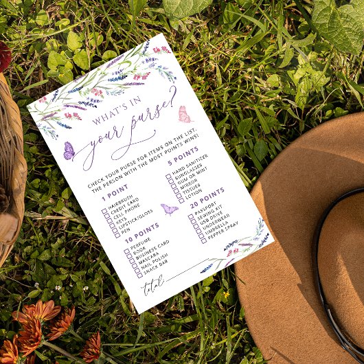 Elegant Floral Lavender Wat zit er in je Purse Gam