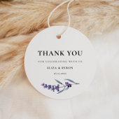 Elegant Floral Lavender Wedding Bedankjes Labels