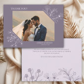 Elegant Floral Lavender Wedding Bedankkaart