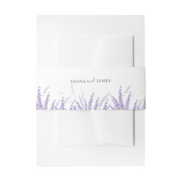 Elegant Floral Lavender Wedding Uitnodigingen Wikkel