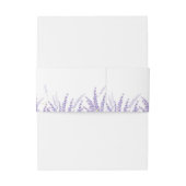 Elegant Floral Lavender Wedding Uitnodigingen Wikkel (Achterkant Voorbeeld)