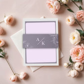 Elegant Floral Lavender Wedding Uitnodigingen Wikkel