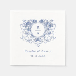  Elegant Floral Leafy Crest Trouwservetten Servet