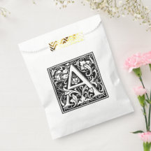 Elegant  Floral Letter A Monogram
