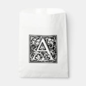 Elegant  Floral Letter A Monogram Bedankzakje (Voorkant)