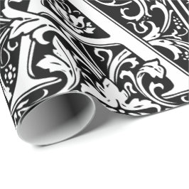 Elegant  Floral Letter A Monogram Cadeaupapier