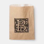 Elegant  Floral Letter B Monogram Bedankzakje (Voorkant)