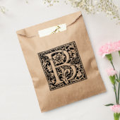 Elegant  Floral Letter B Monogram Bedankzakje (Gezegeld)