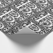 Elegant Floral Letter B Monogram Cadeaupapier (Hoek)