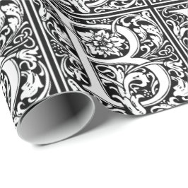 Elegant  Floral Letter B Monogram Cadeaupapier