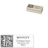Elegant  Floral Letter B Monogram Rubberstempel (Gestempeld)
