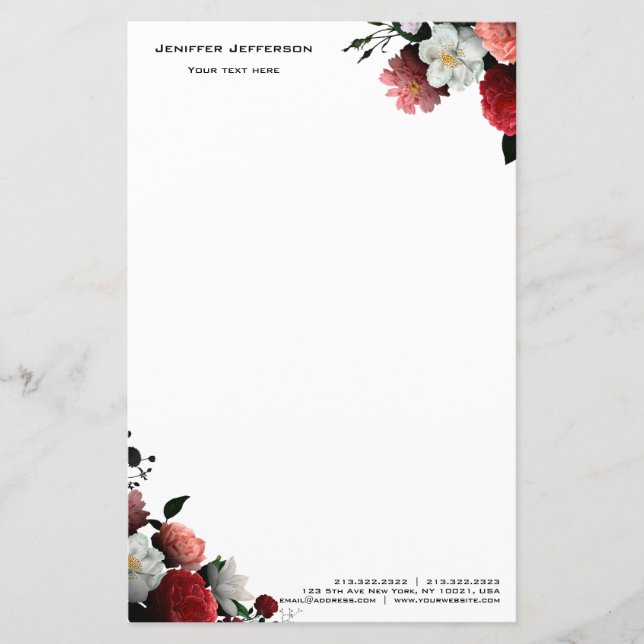 Elegant floral Letterhead (Voorkant)