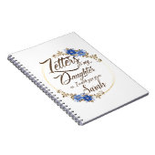 Elegant Floral Letters-ontwerp Notitieboek (Rechterzijde)