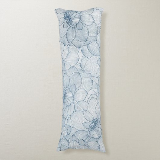 Elegant Floral Lichaamskussen (Voorkant Verticaal)