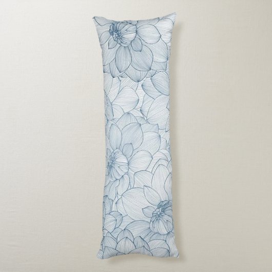 Elegant Floral Lichaamskussen (Achterkant (Verticaal))