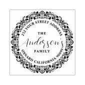 Elegant  Floral Lijst 2 Rubberstempel (Afrduk)