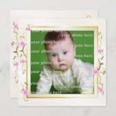 Elegant Floral Lijst Aankondiging (Voorkant / Achterkant)