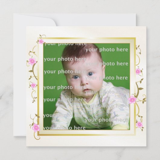 Elegant Floral Lijst Aankondiging (Voorkant)