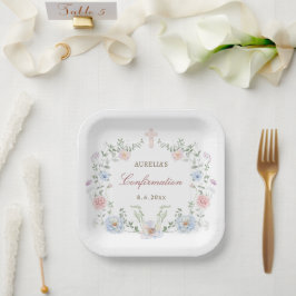 Elegant Floral Lijst bevestiging Papieren Bordje