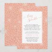 Elegant Floral Lijst Blush Baby Kaart (Voorkant / Achterkant)