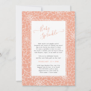 Elegant Floral Lijst Blush Baby Kaart