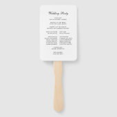 Elegant Floral Lijst bruiloft programma Handwaaier (Achterkant)