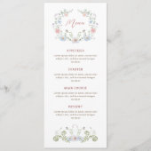 Elegant Floral Lijst Classic Menu (Voorkant)