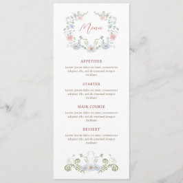 Elegant Floral Lijst Classic Menu