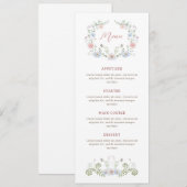 Elegant Floral Lijst Classic Menu (Voorkant / Achterkant)