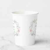 Elegant Floral Lijst doop Papieren Bekers (Links)
