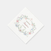 Elegant Floral Lijst doop Servet (Hoek)