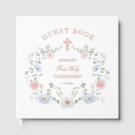 Elegant Floral Lijst Eerste Communie Gastenboek