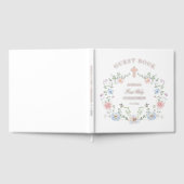 Elegant Floral Lijst Eerste Communie Gastenboek (Volledig)