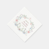 Elegant Floral Lijst Eerste Communie Servet (Hoek)