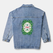 Elegant Floral Lijst Infinity Love gepersonaliseer Denim Jacket (Achterkant)