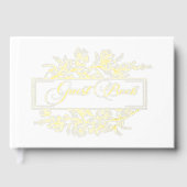 Elegant Floral Lijst Kalligrafie Script Gastenboek (Voorkant)