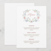 Elegant Floral Lijst Menu (Voorkant / Achterkant)