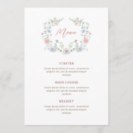Elegant Floral Lijst Menu