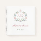 Elegant Floral Lijst Religious Wedding Guest Book Notitieboek (Voorkant)