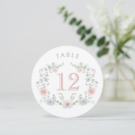 Elegant Floral Lijst Ronde Tafel Nummer