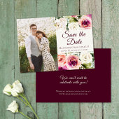 Elegant Floral Lijst Roze Blush Paars Peach White Save The Date