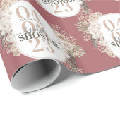 Elegant Floral Lijst Vrijgezellenfeest op maat Cadeaupapier (Rol Hoek)