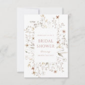 Elegant Floral Lijst Wildflower Vrijgezellenfeest Kaart (Voorkant)