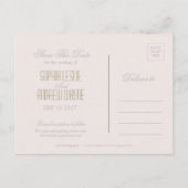 Elegant floral lila rustige bruiloft, behalve de d aankondigingskaart (Achterkant)