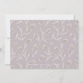 Elegant floral lila rustige bruiloft, behalve de d save the date (Achterkant)