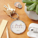 Elegant Floral LOVE Gift– Sleutelhanger<br><div class="desc">A timeless round keychain featuring the word "LOVE" beautifully framed by soft watercolor wildflowers in pastel pinks, yellows, and blues, with the heartfelt message "To the dearest person to my heart" and "with love". The textured background adds a luxurious touch. Perfect for anniversaries, Valentine's Day, birthdays, or as a sophisticated...</div>
