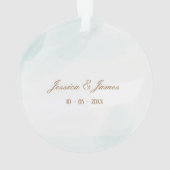 Elegant Floral Love Greenery Gold Ornament (achterkant)