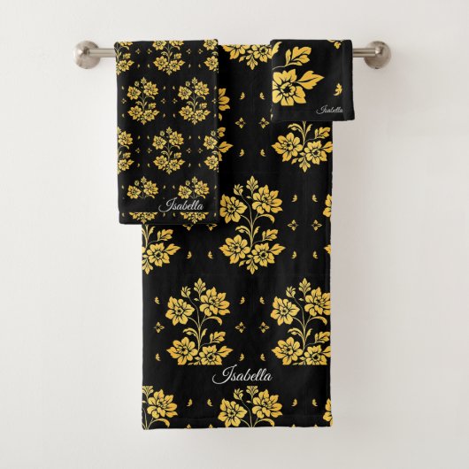 Elegant Floral Luxe Modern Collectie Bad Handdoek (Insitu)