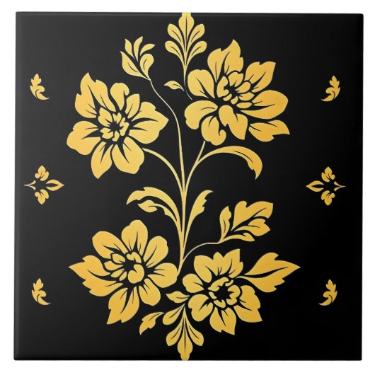 Elegant Floral Luxe Modern Collectie Tegeltje (Voorkant)