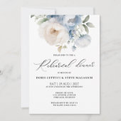 Elegant Floral Luxury repesal Dinner Invitation Kaart (Voorkant)
